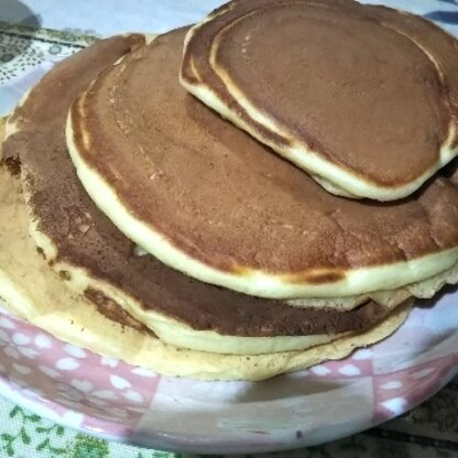 ヨーグルトを入れると、こんなふわもち食感になるのですねぇ。朝から幸せ＼(^-^)／ありがとうこざいました。また作ります